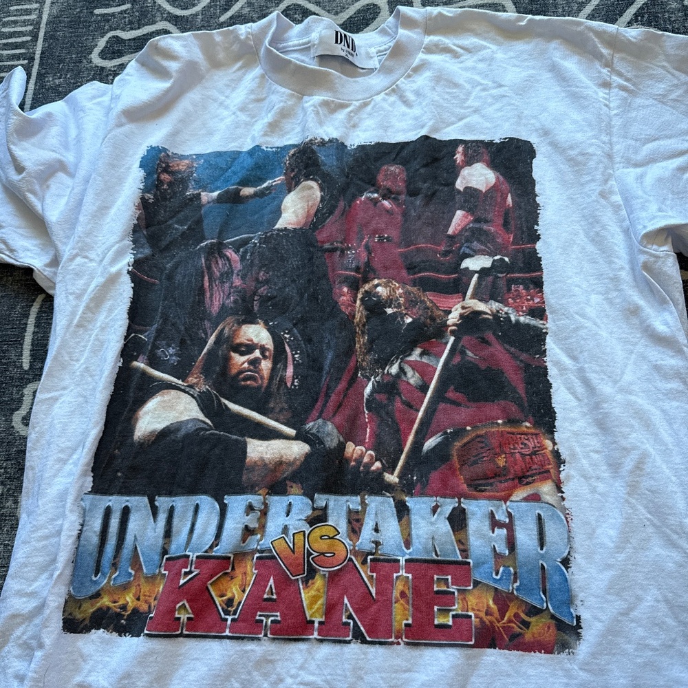 Undertaker Kane Shirt WWE XL Do Not Disturb Wrestlemania 14
